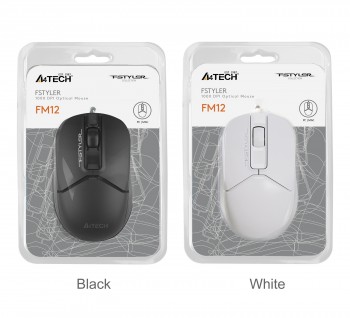 A4 TECH FM12 OPTIK MOUSE USB SİYAH 1200 DPI